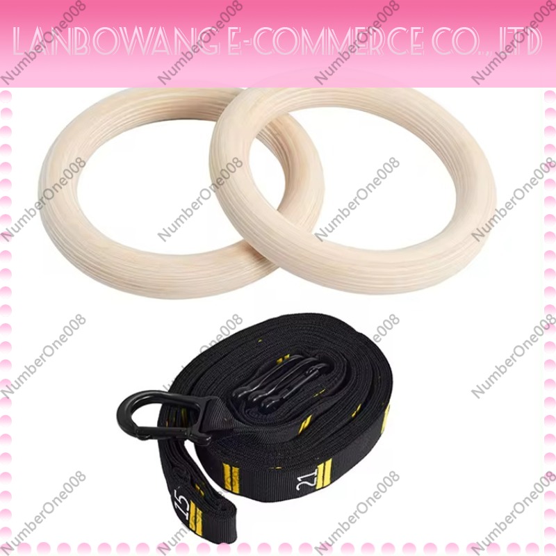 Gymnastic Ring Wood - Solid Birch Wood Gymnastic Rings Fitness