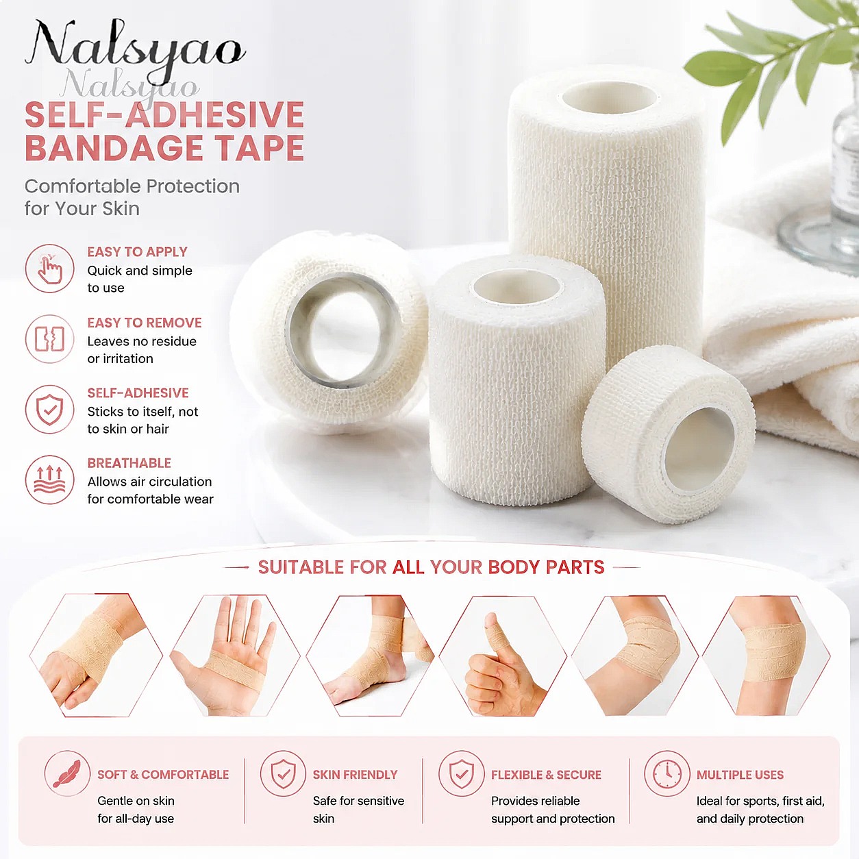 5 Pcs 2.5/5/7.5/10cm Self Adhe - đánh giá và giá Wrist Wrap Support