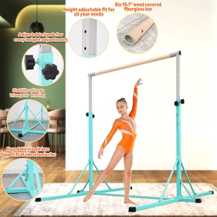 Gymnastics Bar for home gym tr - đánh giá và giá Gymnastic Ring Wood